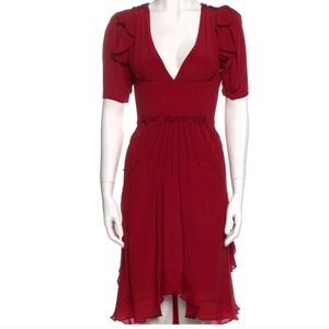 Zac Posen Silk Midi Dress